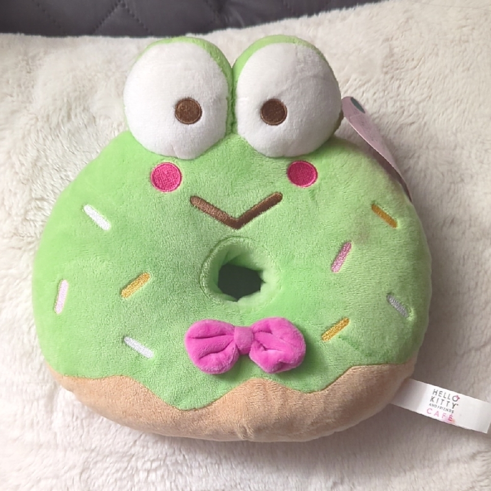 Green Keroppi Frog Donut Plush